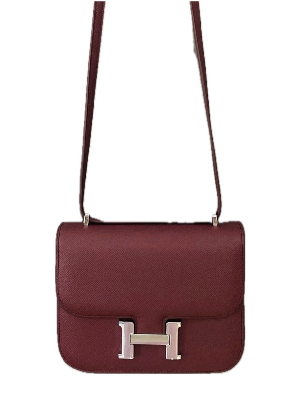Luxury Look Shoulder Bag in Burgundy